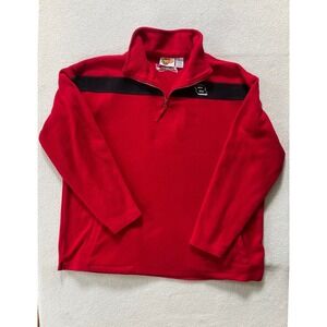Winners Circle Mens Large Fleece Pullover Red Dale Jr Budweiser Racing No 8